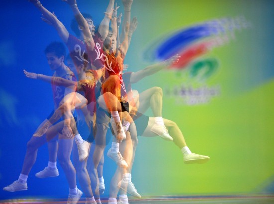 图文 四体会健美操比赛开赛 河北选手名列第三